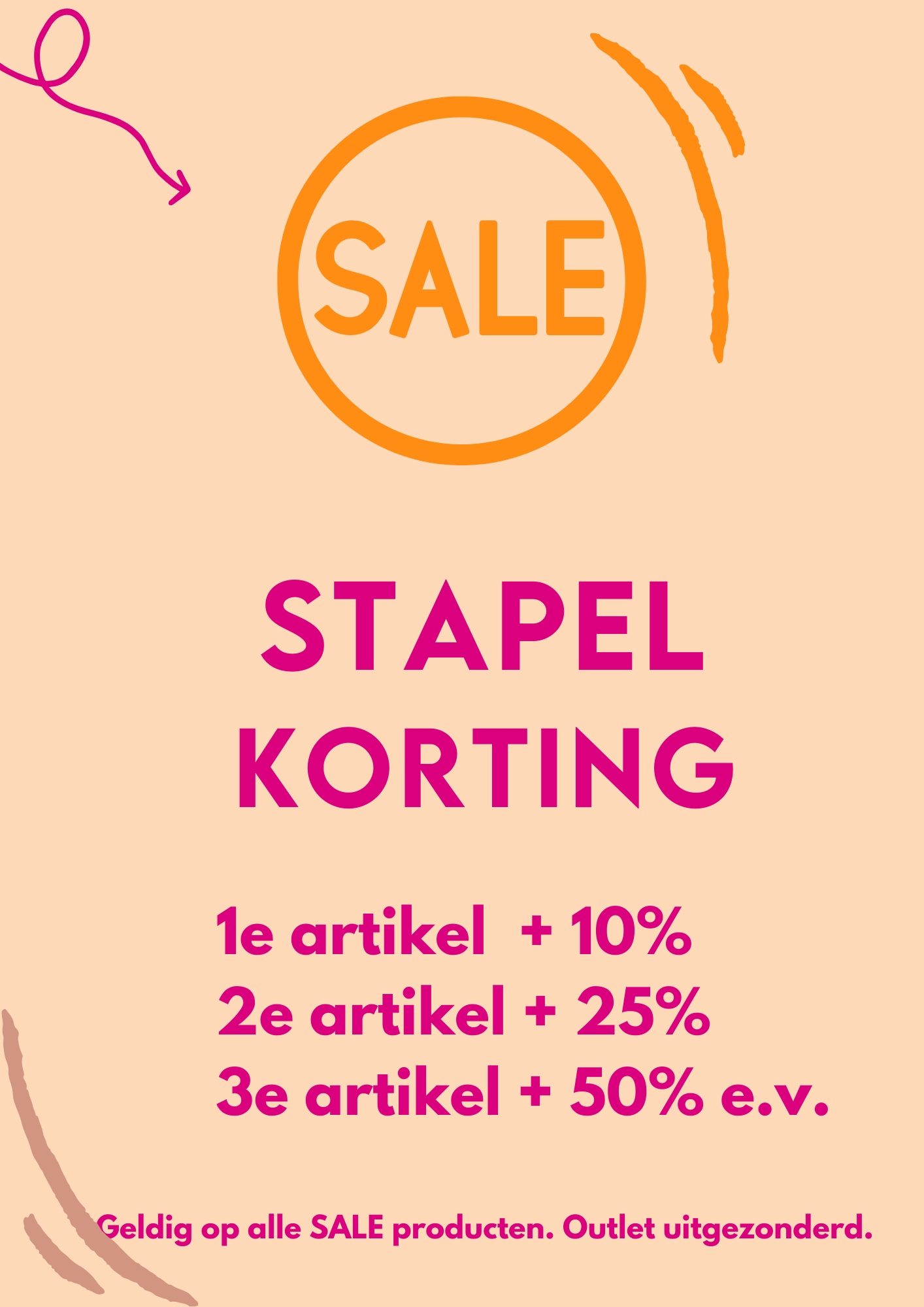 Sale Stapel korting actie