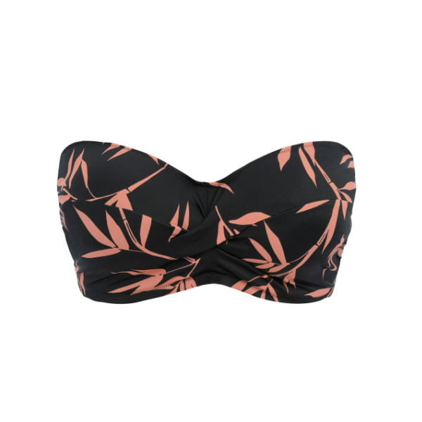 Fantasie bikini top twist bandeau soft padded Luna Bay DD-G Lacquered Black