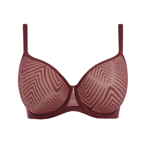 Freya BH moulded padded plunge Deco Tailored DD-GG Dark Cherry