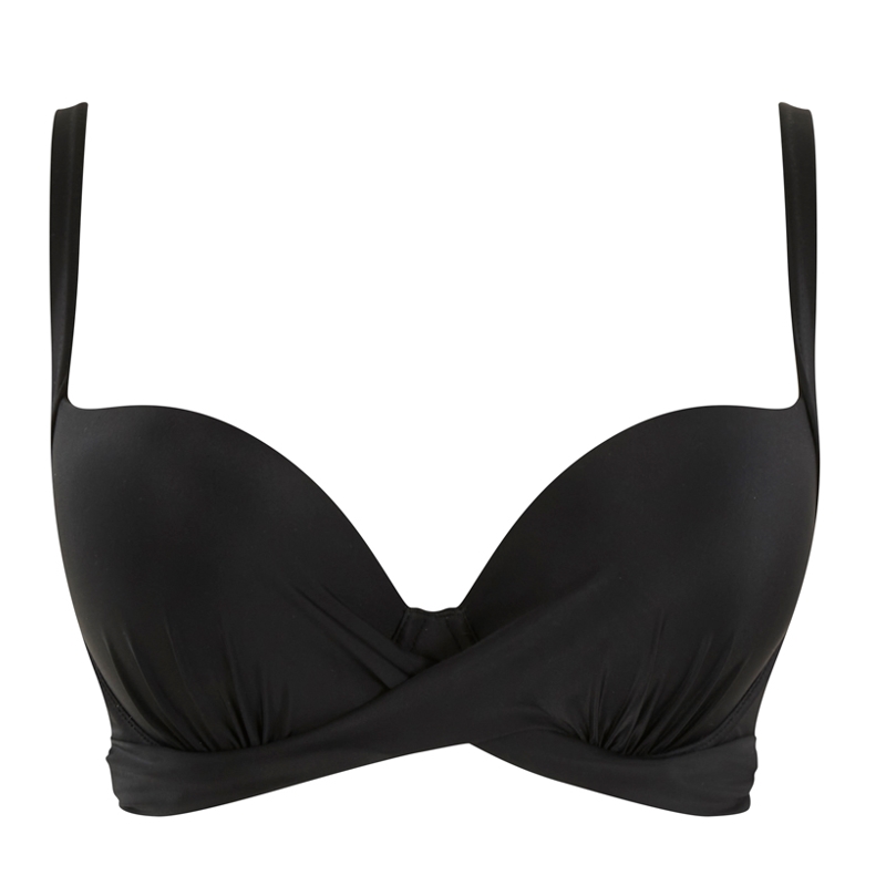 Panache Swim bikini top moulded plunge Serenity E-H Noir