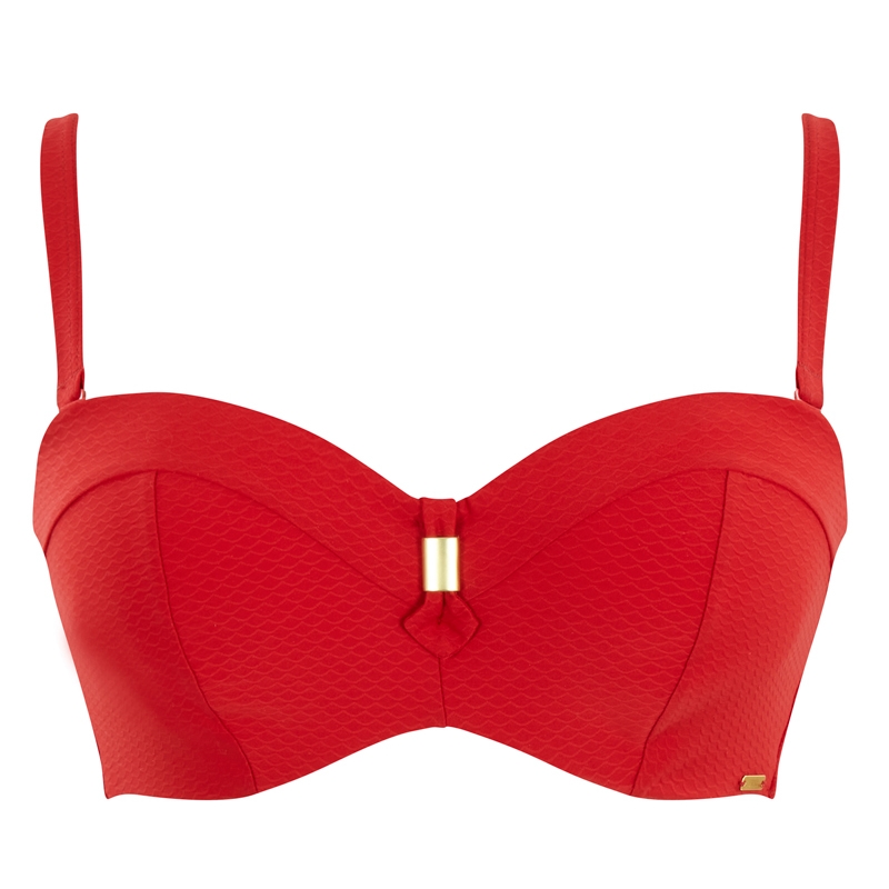 Panache bikini top padded bandeau Marianna DD-H Crimson
