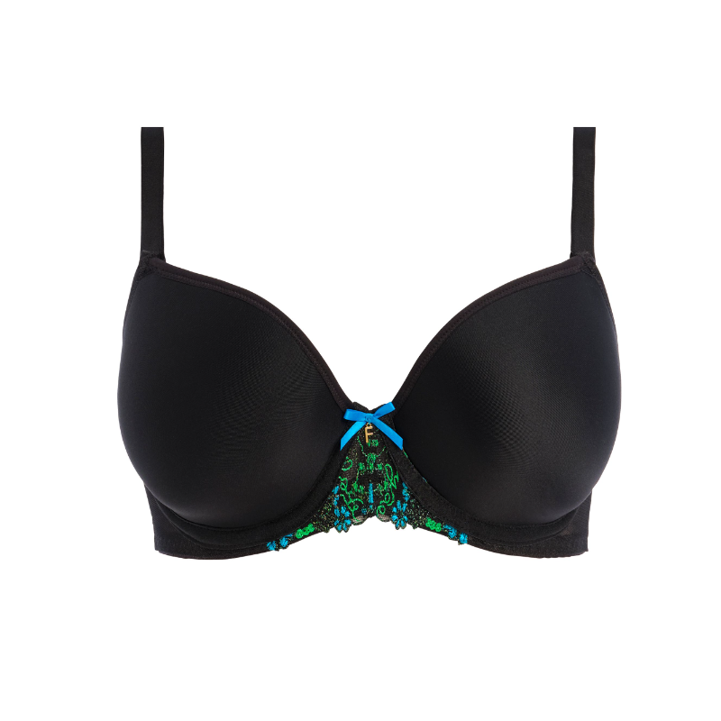 Freya BH moulded padded plunge Deco t-shirt Show-Off DD-GG Black
