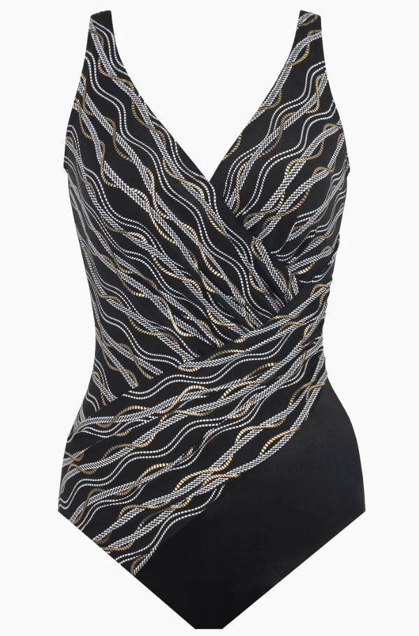 Miraclesuit badpak Linked In Oceanus 46-52 Black Multi