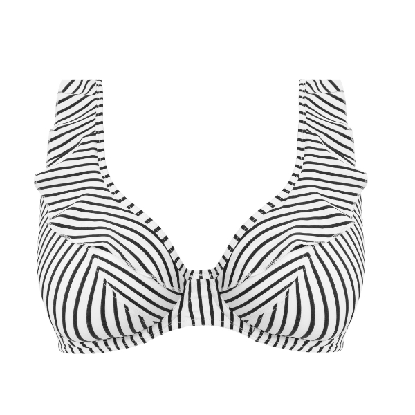 Freya bikini top high apex Jewel Cove DD-J Stripe Black