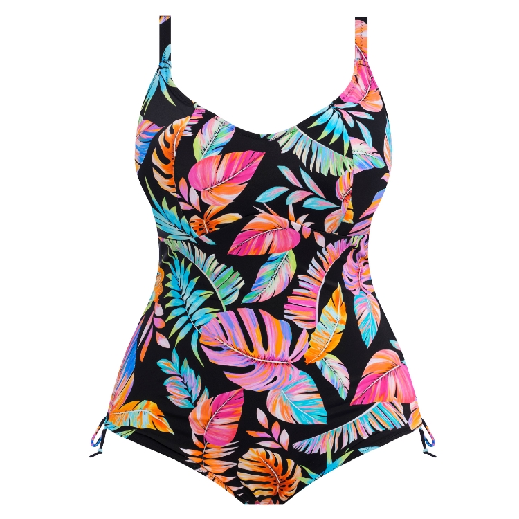Elomi TROPICAL FALLS NON WIRED SWIMSUIT Dames Badpak - Black - Maat 80K/L