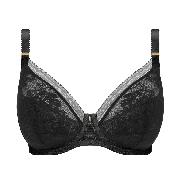 Fantasie FUSION LACE UW PADDED PLUNGE BRA Dames Beha - Black - Maat 70H