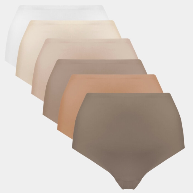 Magic high waist slip Dream Invisibles 6-pack S-XXL Nude shade combi