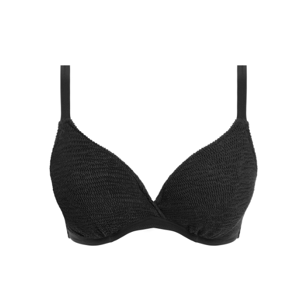 Freya bikini top plunge Ibiza Waves DD-G Black