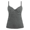Freya tankini top plunge Check In DD-HH Monochrome thumbnail