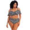 Elomi bikini top plunge met ruffle Pebble Cove E-HH Black  thumbnail