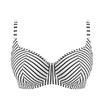 Freya bikini top sweetheart soft padded Jewel Cove DD-HH Stripe Black thumbnail