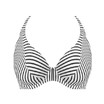 Freya bikini top halter plunge Jewel Cove DD-H Stripe Black thumbnail