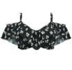 Elomi bikini top plunge met ruffle Plain Sailing E-HH Black Daisy thumbnail