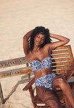 Panache bikini top padded bandeau Serengeti DD-H Blue Animal thumbnail